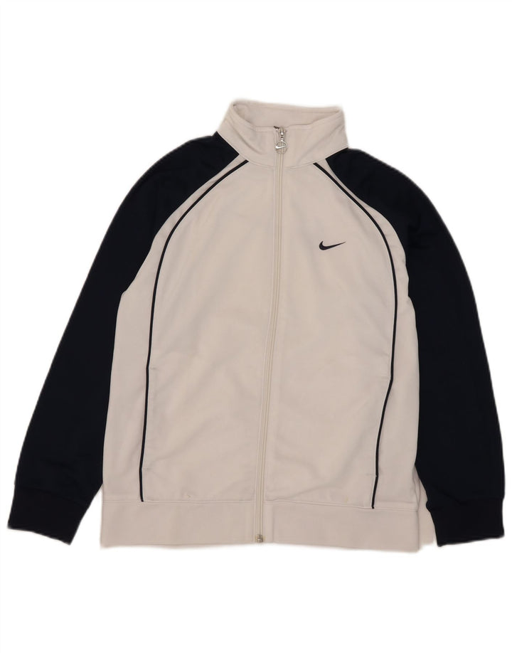 Giacca superiore della tuta da ragazza Nike 10-11 anni color block bianco medio