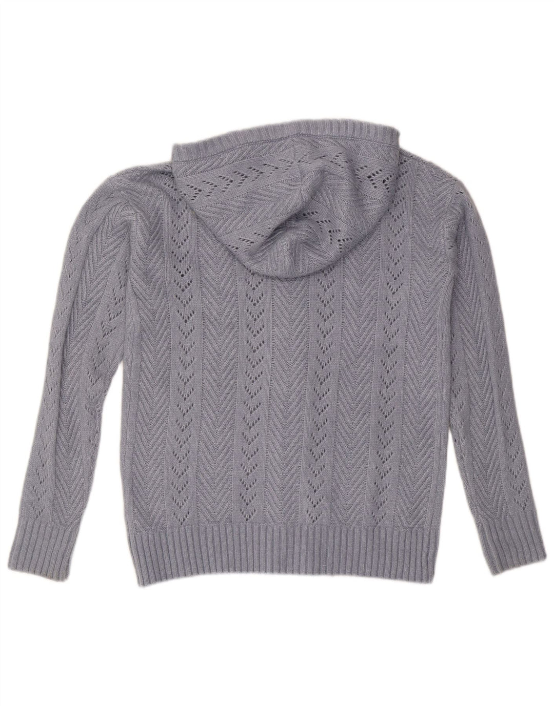 FAT FACE Maglione cardigan con cappuccio oversize da donna UK 6 XS Nylon blu