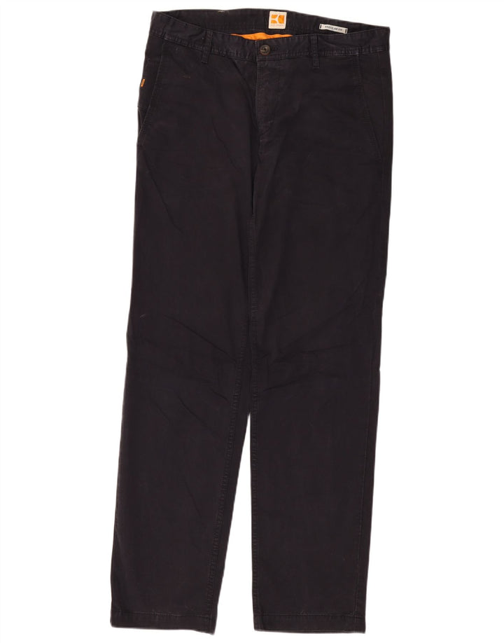 Pantaloni chino HUGO BOSS vestibilità regolare da uomo W32 L32 cotone blu navy