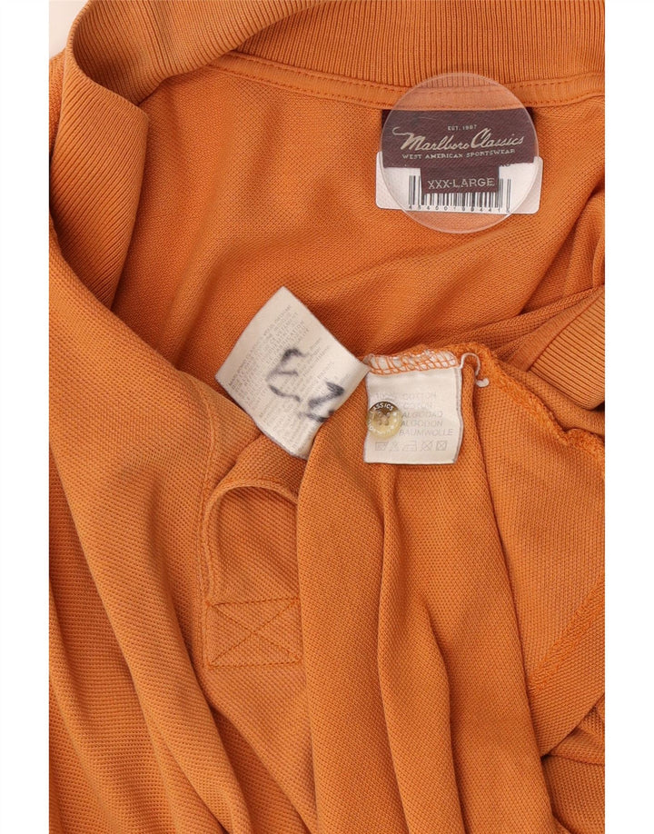 Polo da uomo Marlboro Classics 3XL in cotone arancione