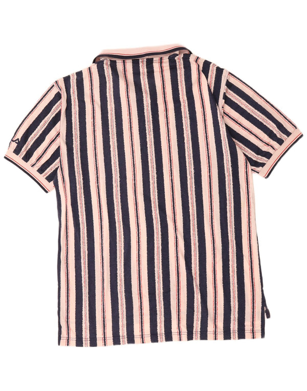 Polo da uomo Fila XL in cotone a righe rosa