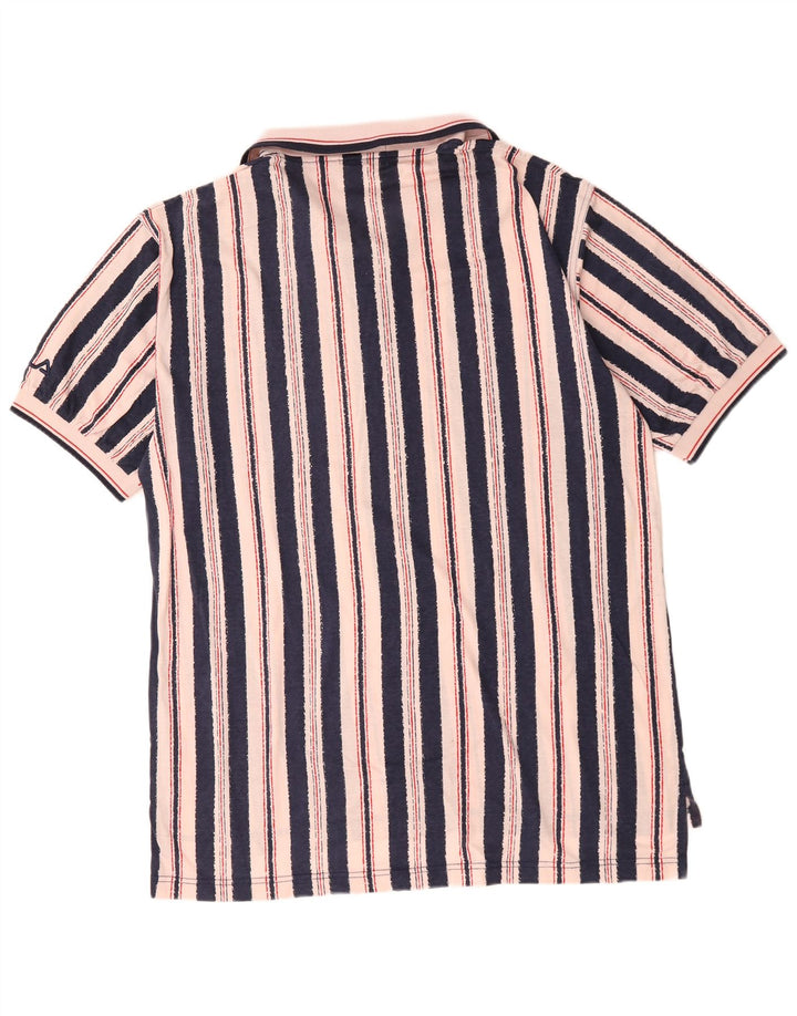 Polo da uomo Fila XL in cotone a righe rosa