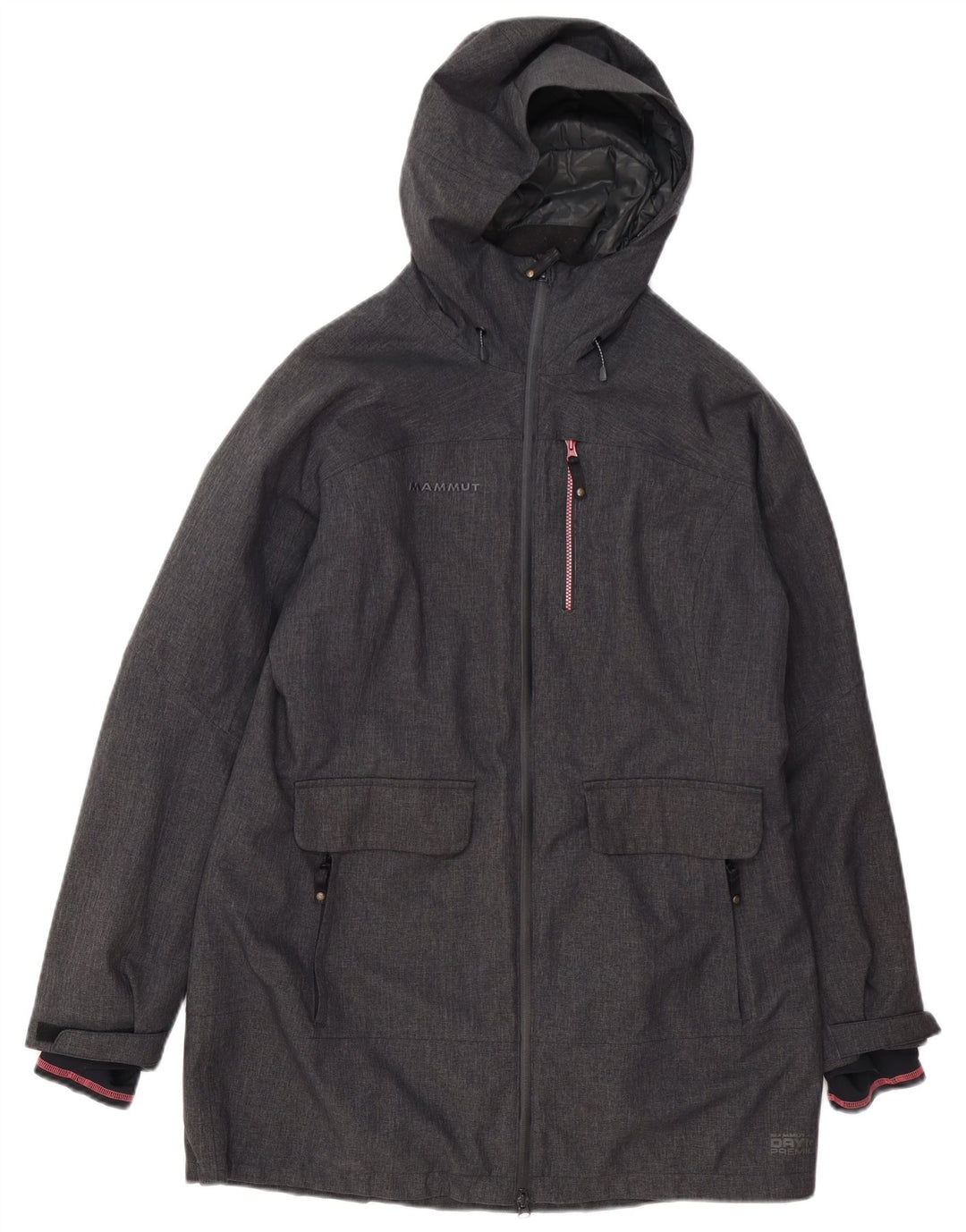 Giacca a vento con cappuccio da donna MAMMUT UK 16 grande poliestere grigio