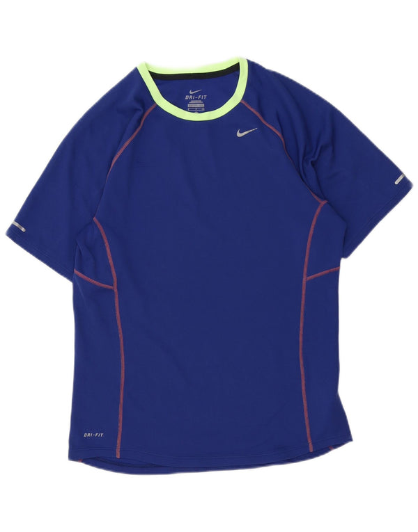 NIKE T-shirt da uomo Dri Fit Top piccola blu in poliestere