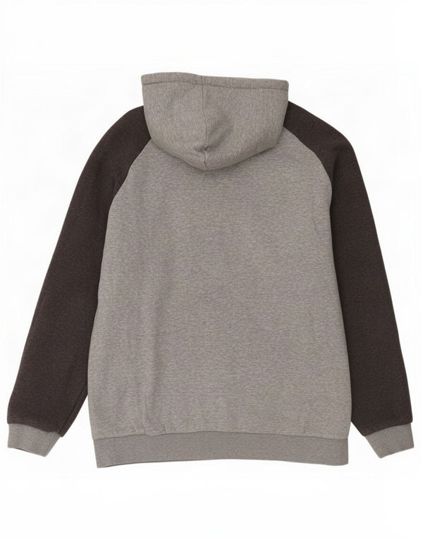 Felpa con cappuccio reversibile grafica da uomo Nike UK 42/44 Large Grey Colourblock