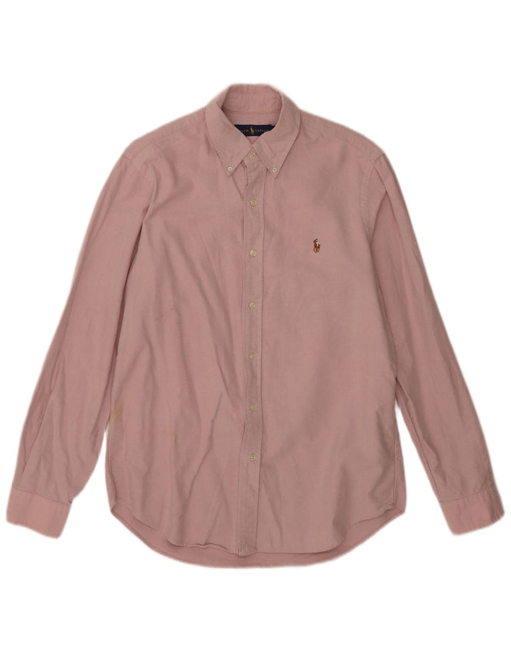 Camicia da uomo Ralph Lauren in cotone rosa medio