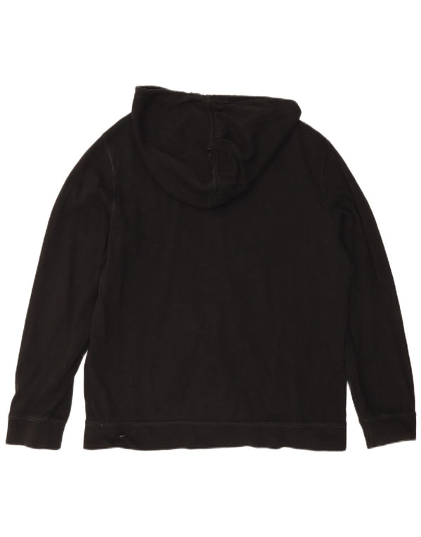 Maglione con cappuccio e zip da uomo Armani Exchange XL in cotone nero