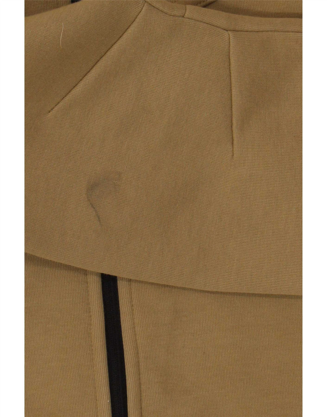 Felpa con cappuccio e zip Nike da uomo in cotone kaki medio