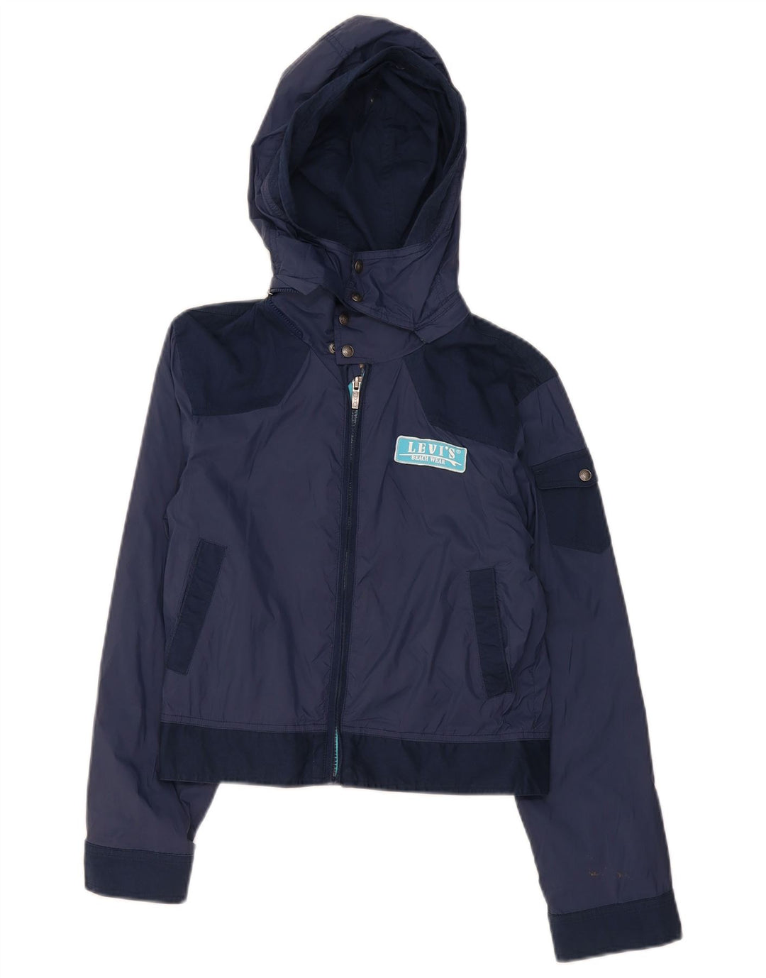 Bomber con cappuccio grafico Levi's per ragazzi 11-12 anni Colorblock blu navy
