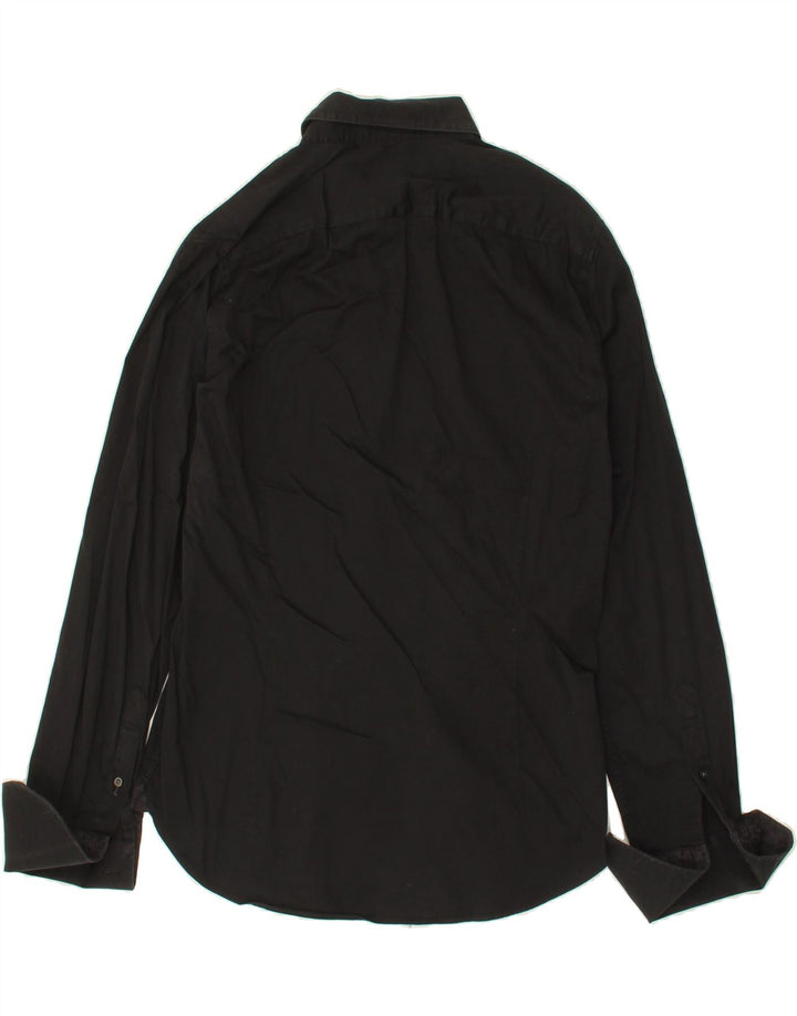 TED BAKER Mens Formal Shirt Small Black Vintage Ted Baker and Second-Hand Ted Baker from Messina Hembry 