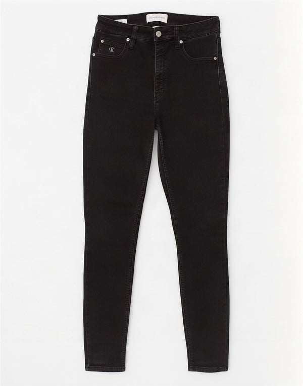 Jeans skinny da uomo a vita alta Calvin Klein W30 L30 cotone nero