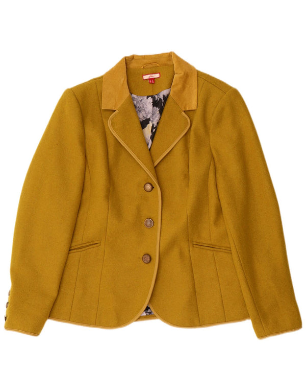 Giacca blazer a 3 bottoni da donna Joe Browns UK 16 grande lana kaki