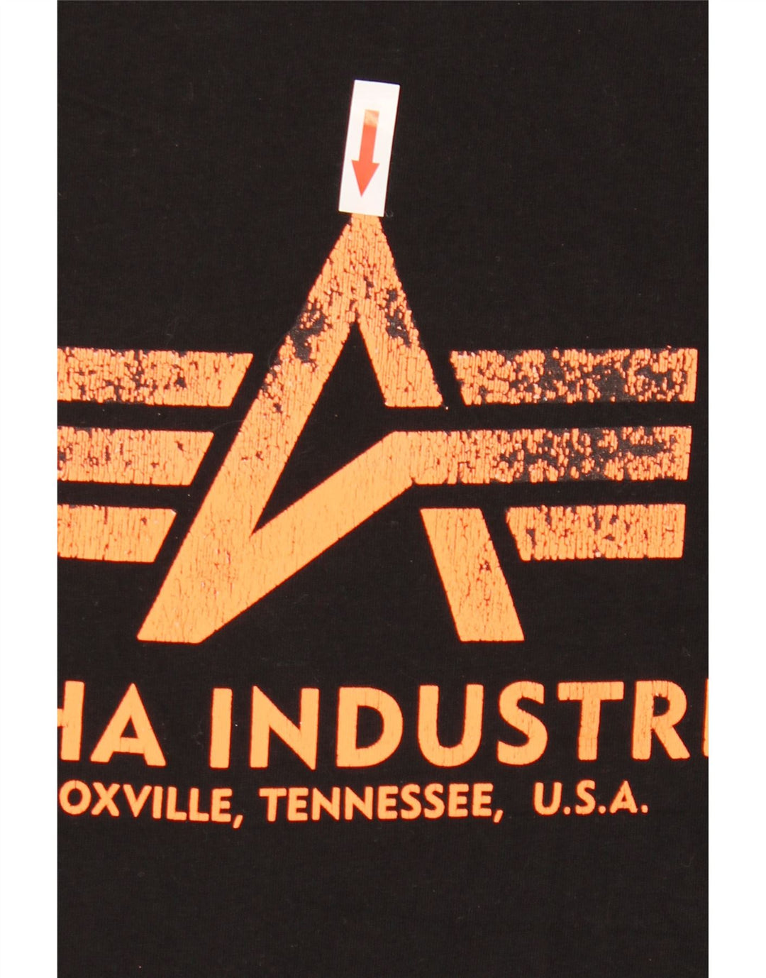 T-shirt grafica da uomo Alpha Industries Top piccola in cotone nero