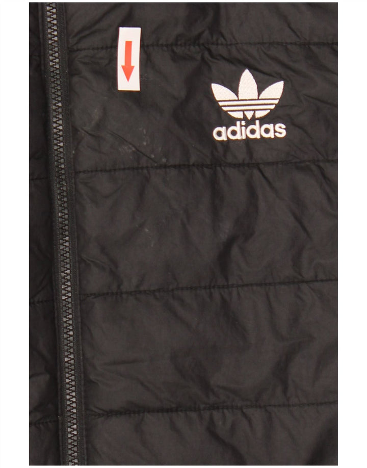 Gilet imbottito da uomo Adidas UK 38 medio nero in poliammide