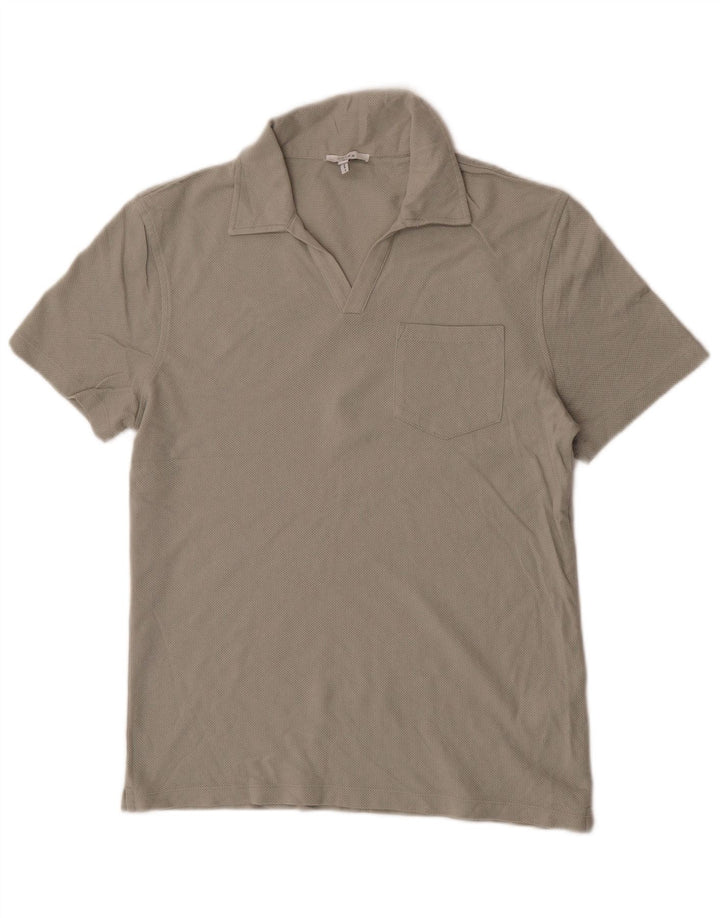 Polo da uomo Reiss piccola in cotone grigio