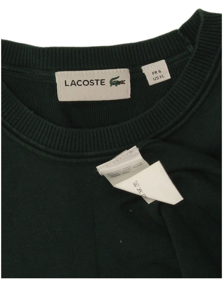 Maglione maglione girocollo da uomo Lacoste taglia 6 XL cotone verde
