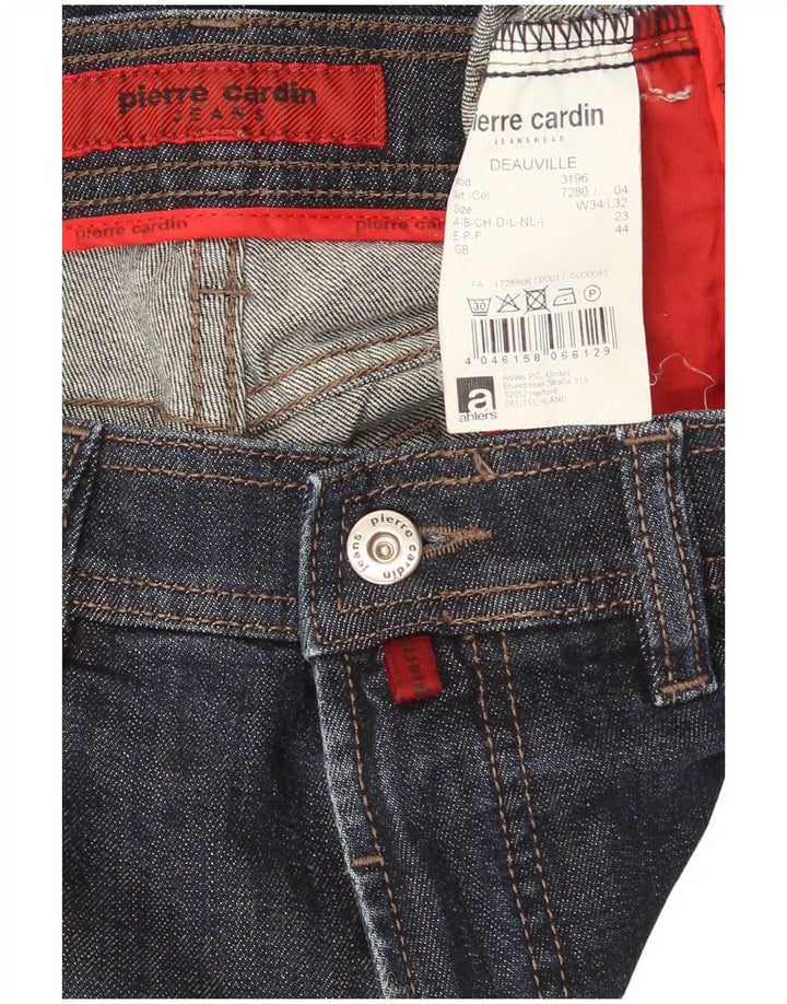 Jeans dritti da uomo Pierre Cardin W34 L32 Blu Navy