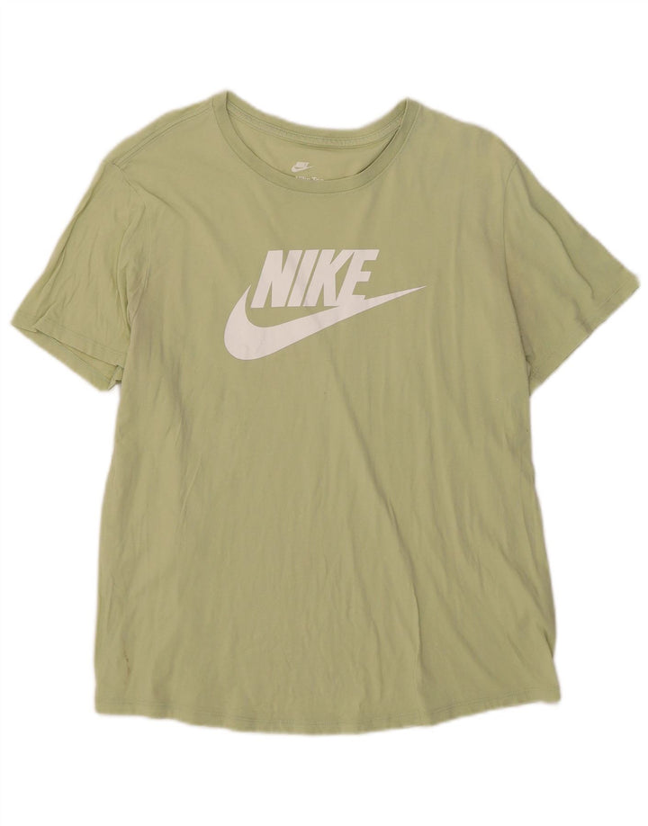 T-shirt grafica da uomo Nike Top grande in cotone verde
