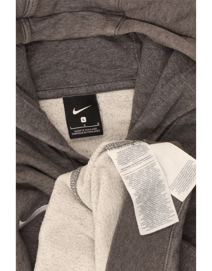 Felpa con cappuccio da uomo Nike Large in cotone grigio