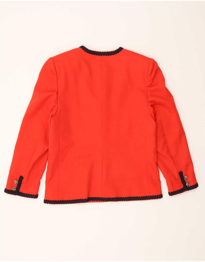 Set gonna vintage da donna a 6 bottoni in 2 pezzi UK 12 medio W28 rosso