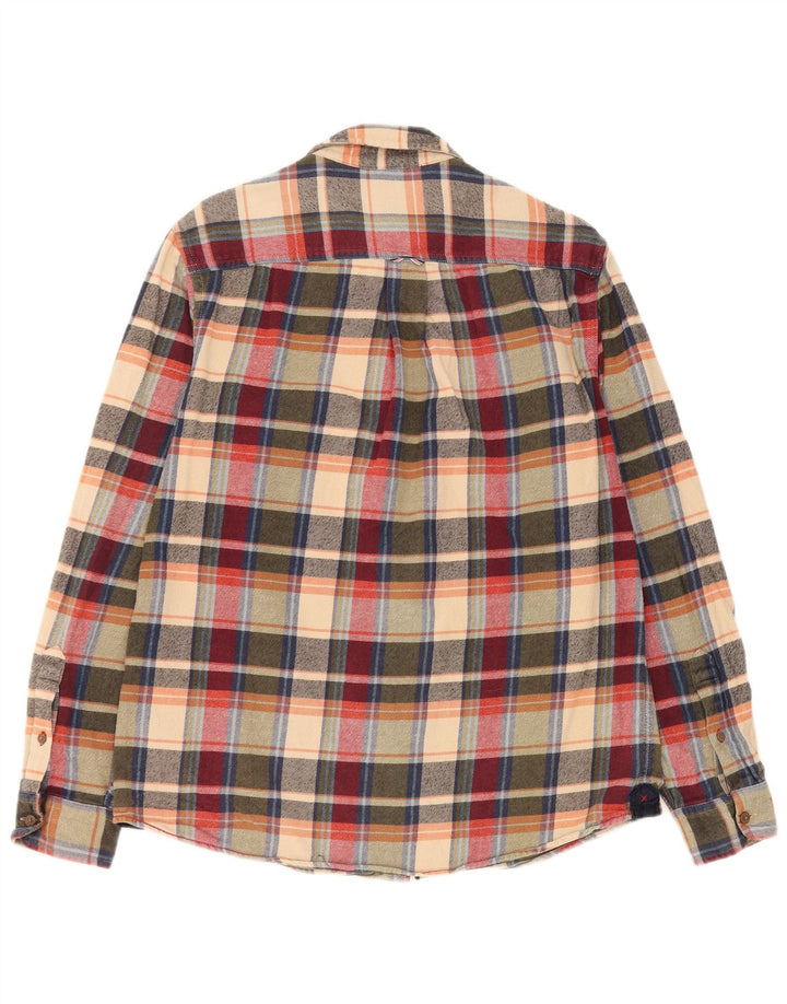 Camicia da uomo in flanella dal taglio classico di White Stuff in cotone a quadri verde medio