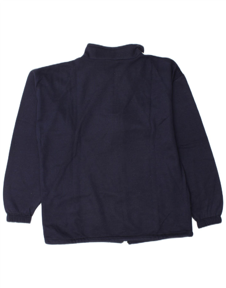 Giacca da ginnastica vintage da uomo in cotone color block medio blu navy