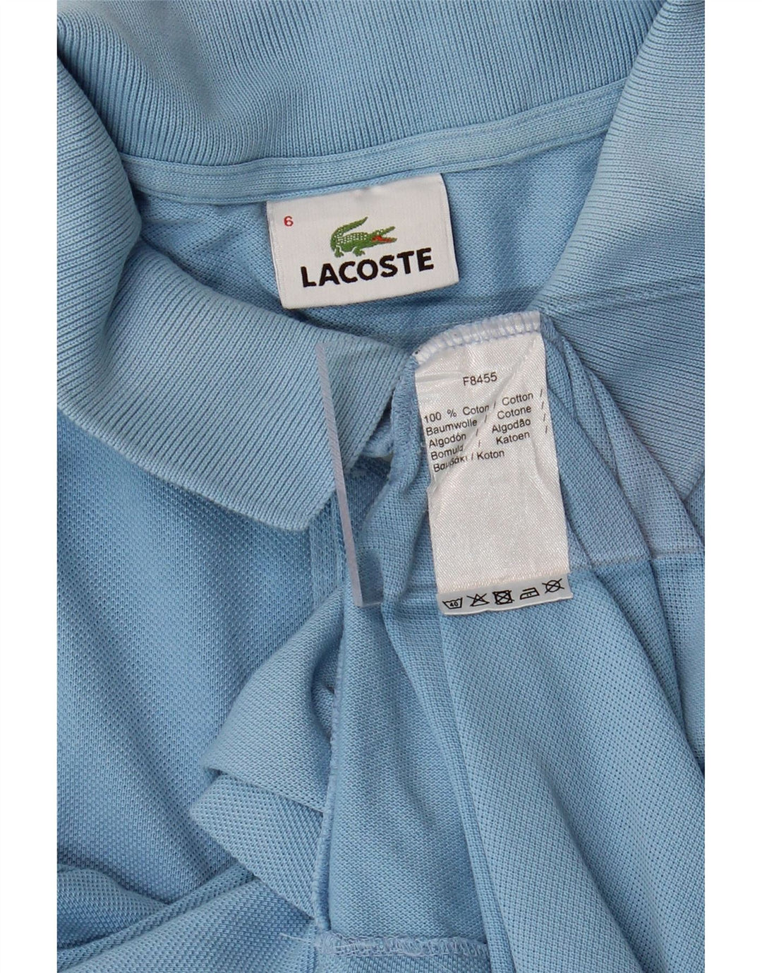 Polo da uomo LACOSTE taglia 6 XL in cotone blu