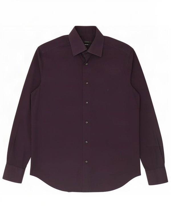 Camicia da uomo Ungaro taglia 40 15 3/4 cotone viola medio