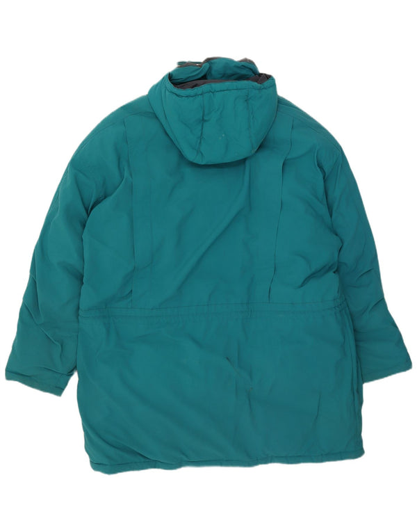 Cappotto giacca a vento con cappuccio da uomo Valmeline UK 42 XL nylon blu