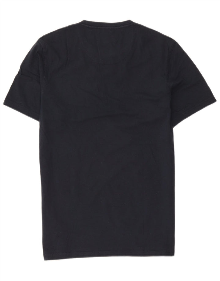 T-shirt grafica da uomo su misura Barbour Top in cotone blu navy medio