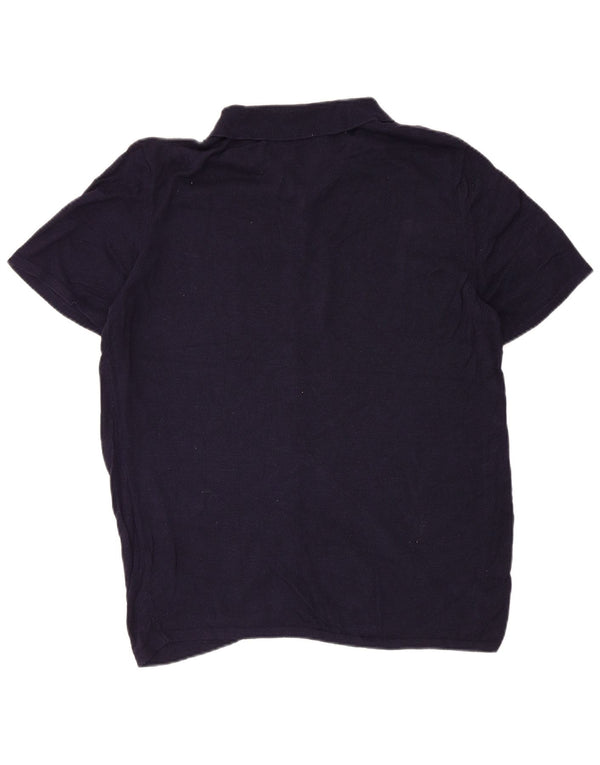 Camicia a maniche corte da uomo Zara XL in rayon blu navy