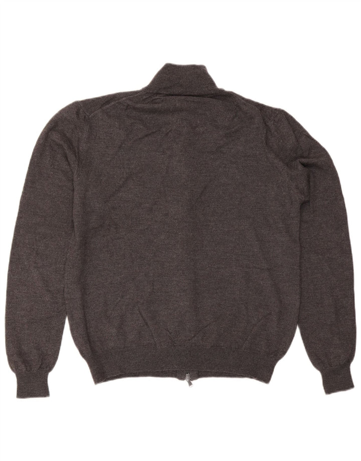 Maglione cardigan da uomo Calvin Klein Jeans in lana grigio medio