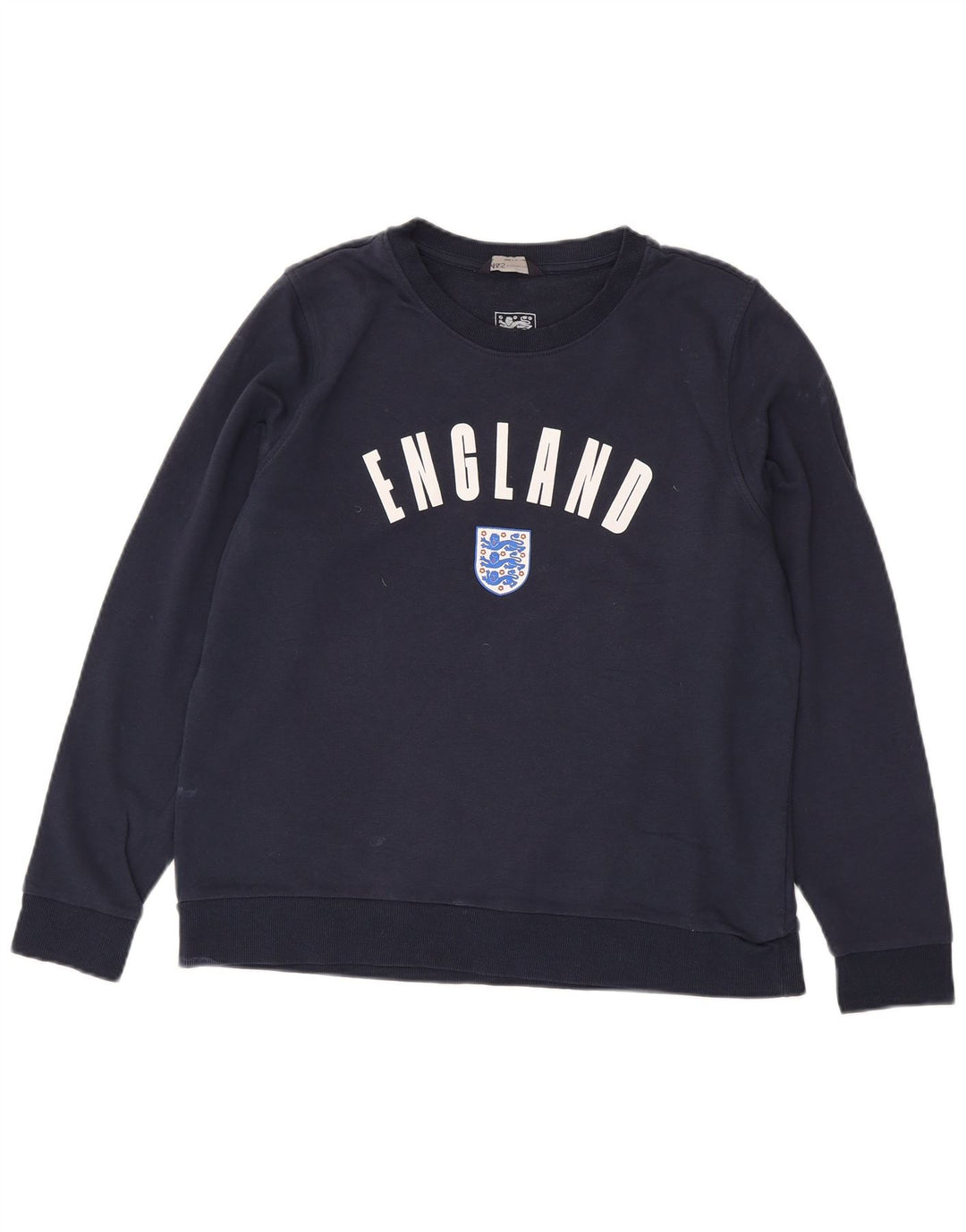 Felpa da donna Marks & Spencer England Jumper UK 16 Large Blu Navy