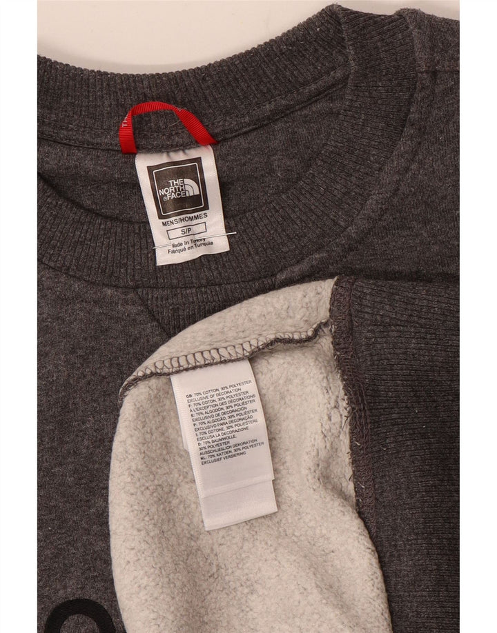 Felpa grafica da uomo The North Face Maglione piccolo cotone grigio