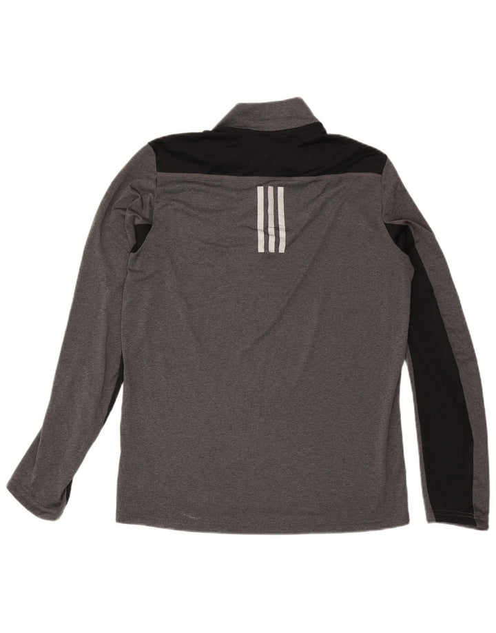 Top della tuta da uomo Adidas Aeroready Pullover grigio medio color block
