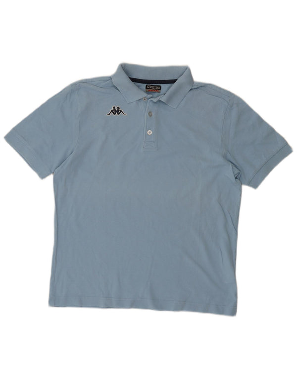Polo Kappa Uomo Blu Medio in cotone