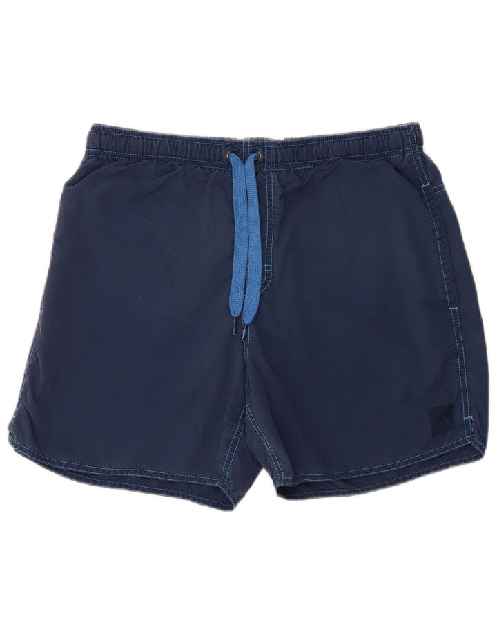 Pantaloncini da bagno da uomo Adidas medi blu navy in poliammide