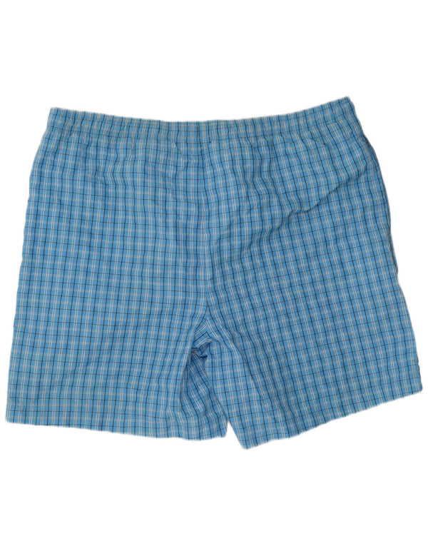 Pantaloncini da bagno Reebok da uomo a quadri grandi blu