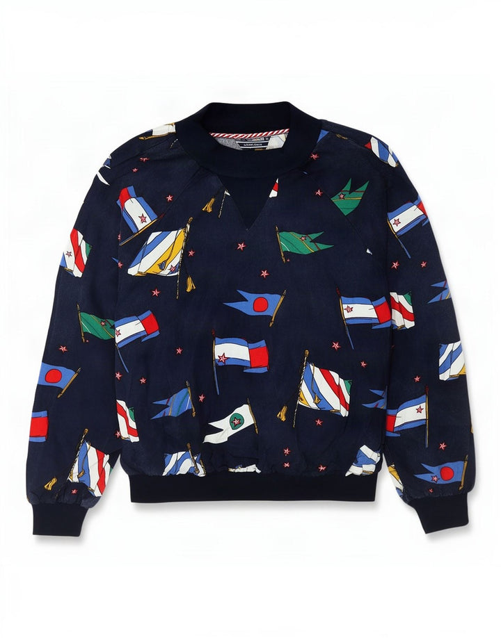 Tommy Hilfiger Donna Felpa con grafica Maglione US 6 Medio Blu Navy