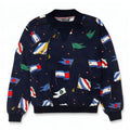 Tommy Hilfiger Donna Felpa con grafica Maglione US 6 Medio Blu Navy