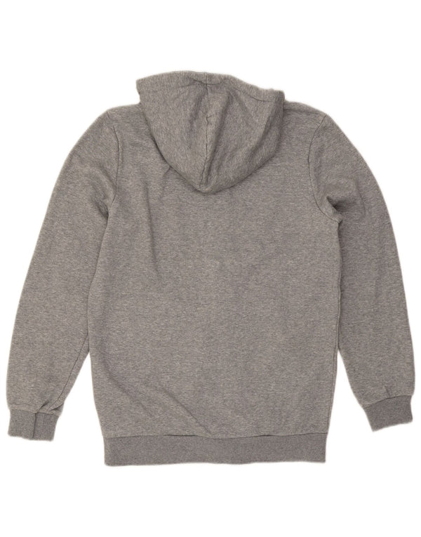 Maglione con cappuccio e zip da uomo Puma piccolo in cotone screziato grigio