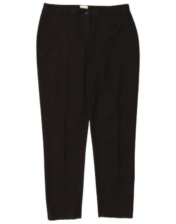 Reiss Womens Slim Chino Trousers UK 12 Medium W32 L28 Black Polyester