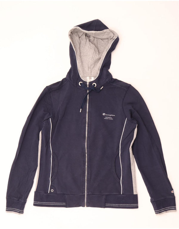 Felpa con cappuccio e zip Champion Heritage Classics da donna UK 16 Large Blu Navy