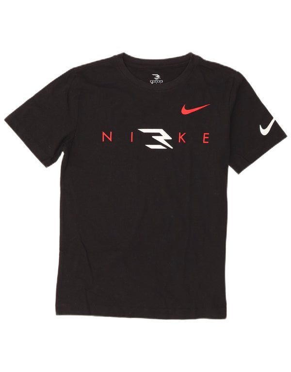 T-shirt grafica da ragazzo Nike Top 12-13 anni grande in cotone nero