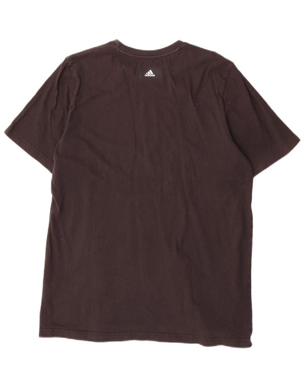 T-shirt grafica da uomo ADIDAS Top grande in cotone nero