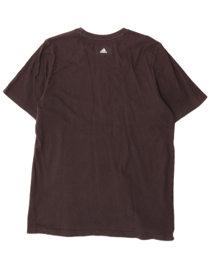 T-shirt grafica da uomo ADIDAS Top grande in cotone nero