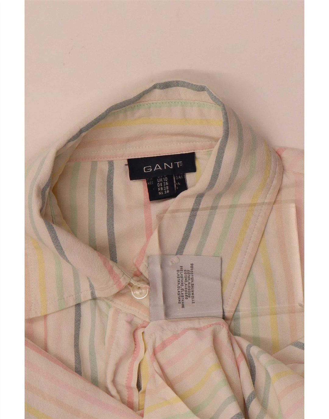 Camicia oversize da donna Gant UK 10 Piccolo cotone gessato multicolore