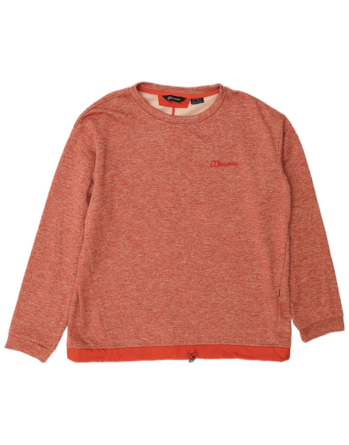 Felpa da donna Berghaus Maglione UK 12 Medium Red Flecked