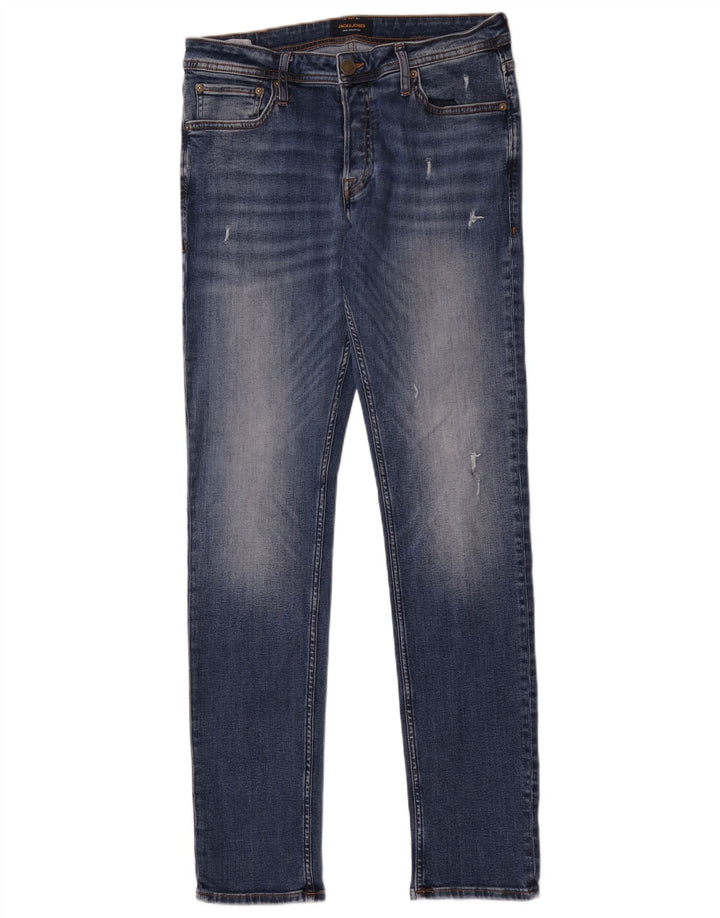 Jeans slim da uomo Jack & Jones W32 L34 cotone blu