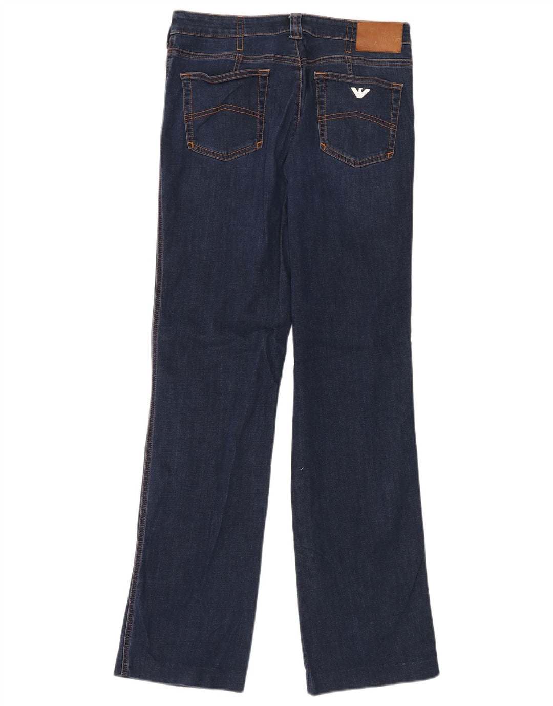 Jeans dritti da donna Armani W31 L32 cotone blu navy